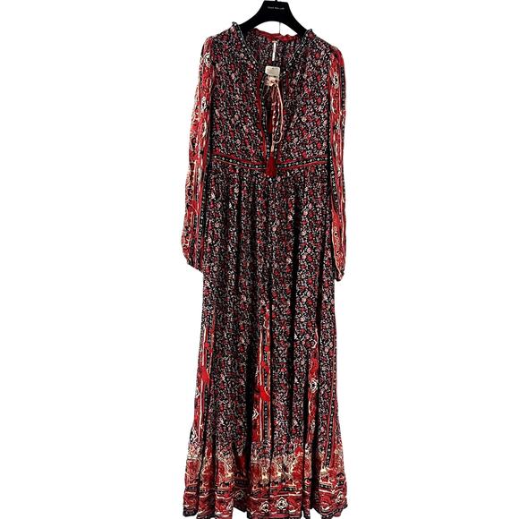 Free People Happy feelings maxi dress size S red carpet - Picture 5 of 10